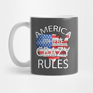 America Where Crazy Rules Mug